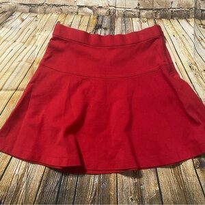 J Crew Crewcuts Red Uniform Skirt Ponte Side Zip